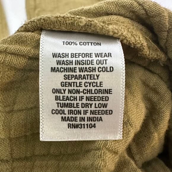 Wonderly Women's 100% Cotton Gauze Ankle Pants Olive Size Small - Picture 5 of 10